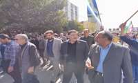 حضور پرشور کارکنان شبکه بهداشت و درمان فامنین در راهپیمایی حمایت از مردم مظلوم لبنان و فلسطین
