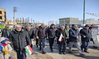 حضور مدیریت و کارکنان  بیمارستان امام حسن مجتبی(ع) ،در راهپیمایی ۲۲ بهمن ماه درشهرستان فامنین 
